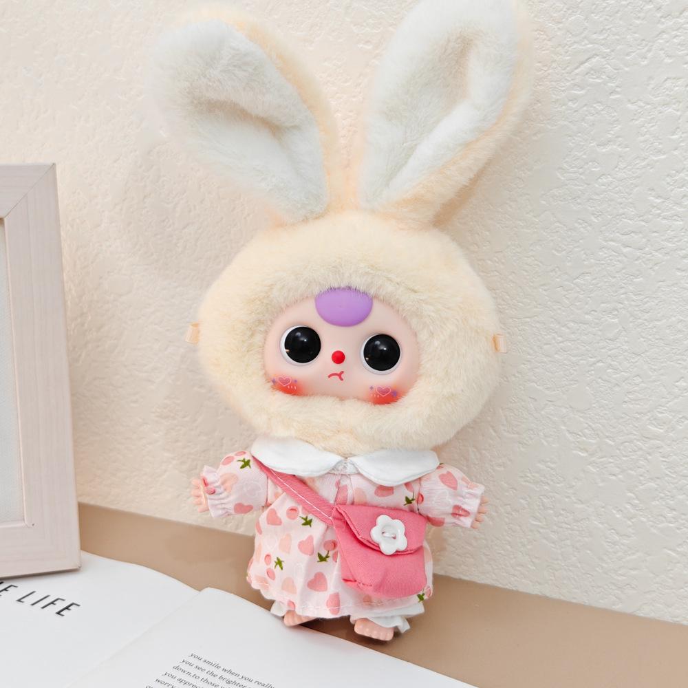 Macaron Little Rabbit Doll Clothes: Cute Pendant, Outfit for 3-Year-Old, Blind Box Edition