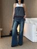 Xu Man Spring/Summer Retro Distressed Flare Jeans - Slimming Sweet Spicy Girl Style Long Pants for Women