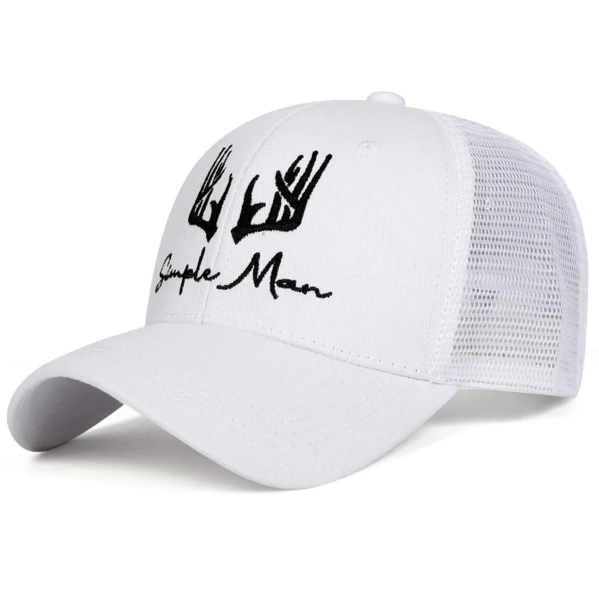 

Unisex Antlers SIMPLE MAN Embroidery Baseball Caps Spring and Summer Outdoor Adjustable Casual Hats Sunscreen Hat Sports Cap белый
