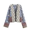 Fashion Style 2024 Fall and Winter New Arrival Women's Clothing Loose Easiest for Match Stylish Double-Sided Wear Print Thread Cotton Coat Jacket