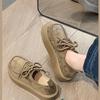 [Youshilai] Retro Platform Loafers for Women's Spring 2025 New Deep-mouth Height-increasing Casual Versatile Single Shoes