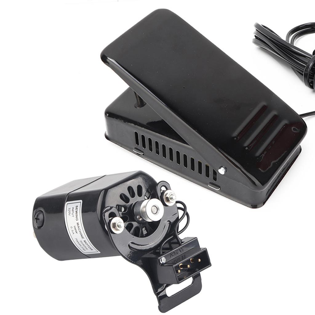 100W Sewing Machine Motor & Foot Pedal Kit Set Domestic Sewing Machine Parts Reverse