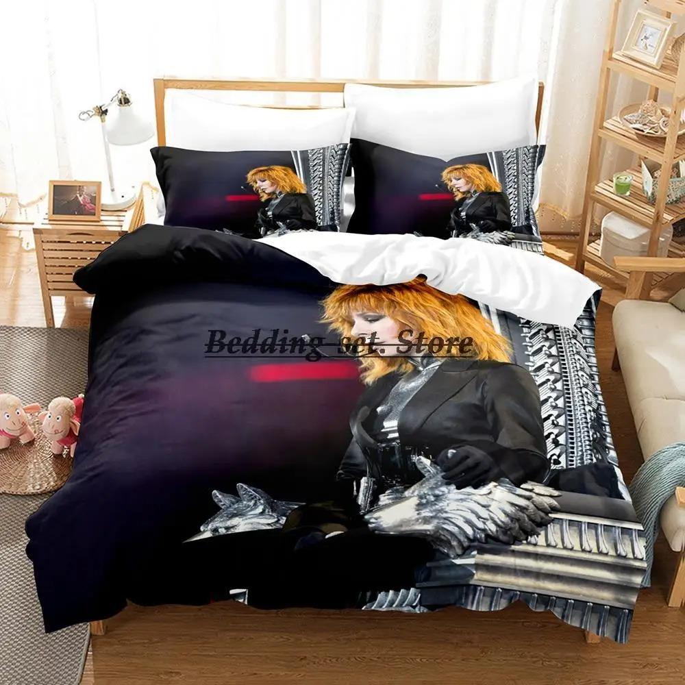 Mylene Farmer Bedding Set Single Twin Full Queen King Size Duvet Cover Sheet Set for Adult Kid Bedroom