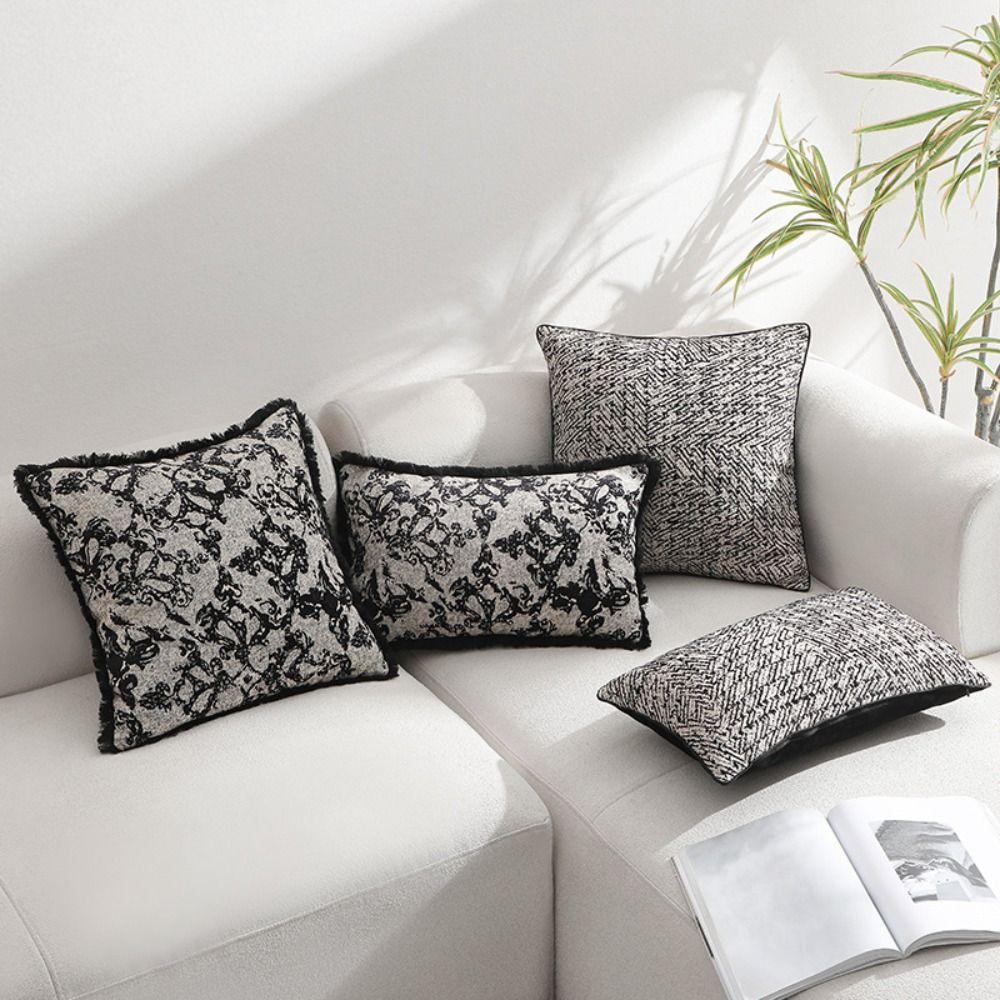Elegant Jacquard Pillowcase Square Cushion Cover Home Decor Throw Pillowcover  Sofa/Bed