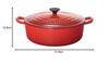 Le Creuset Cocotte Japonaise, 24 cm, Cherry Red, Cast Iron Enamel Pot, Gas, Induction, and Oven Compatible [Official Japanese Product]