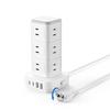 NTONPOWER Tower 2m Power Strip with USB Extension Cord, 12 AC Outlets, 2 USB-A and 2 USB-C Ports, 180° Swing Plug, PSE Certified, Lightning and Overlo