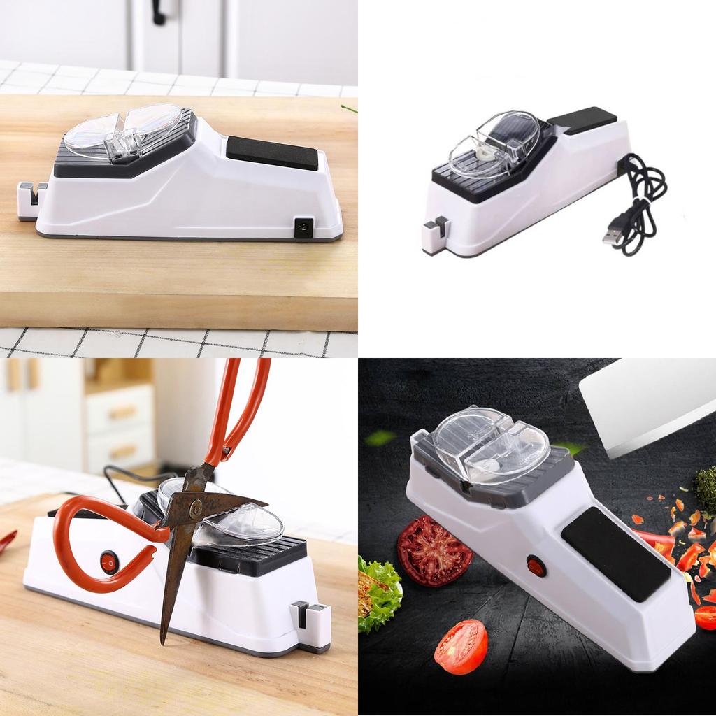 New Electric Knife Sharpener Household Portable Quick Sharpening Machine Multifunctional Automatic Scissors Knives Kitchen Tool