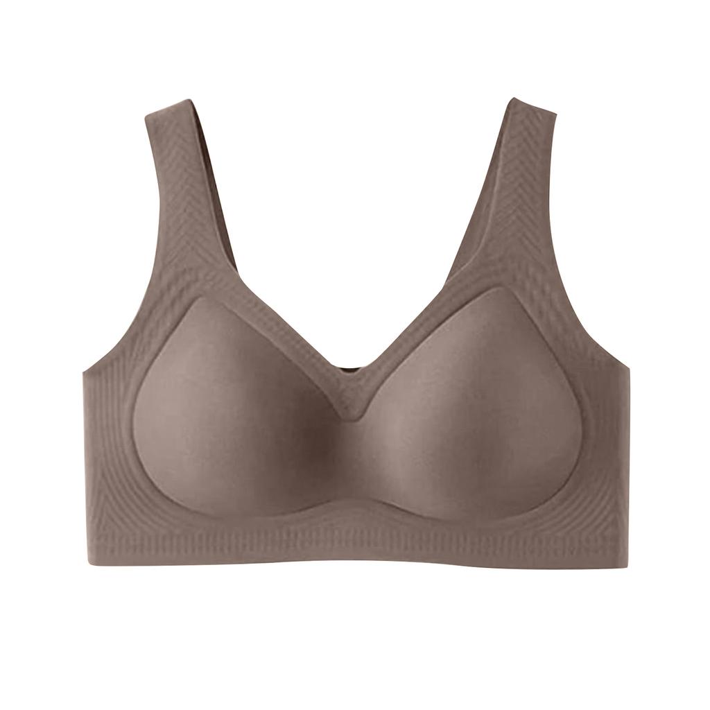 Women's Seamless And Comfortable Underwear, Large Size, Large Chest, Small Display, Gathered Full Face Bra