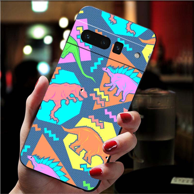 Phone Case for Google Pixel 7 Pro 7 6A 6 Pro 5A 4A 3A Pixel 4 XL Pixel 5 6 4 3 XL 3A XL 2 XL Cute Baby Dinosaur Case Funda