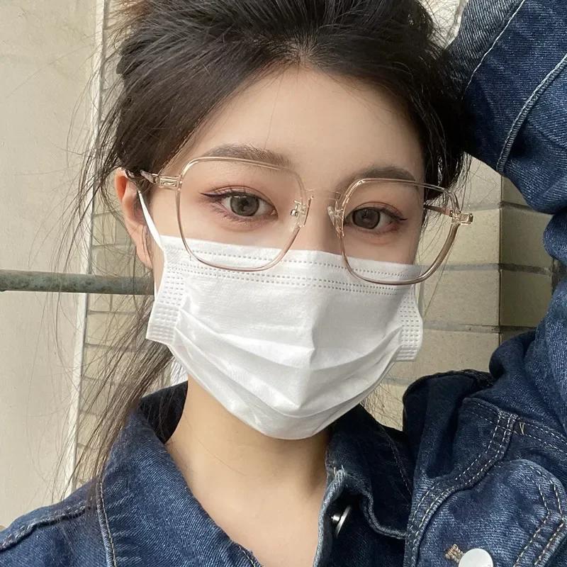 Square Blue Light Blocking Glasses Man And Women Black Oversized Optical Eyeglasses Vision Spectacles Big Frame Computer Eyewear