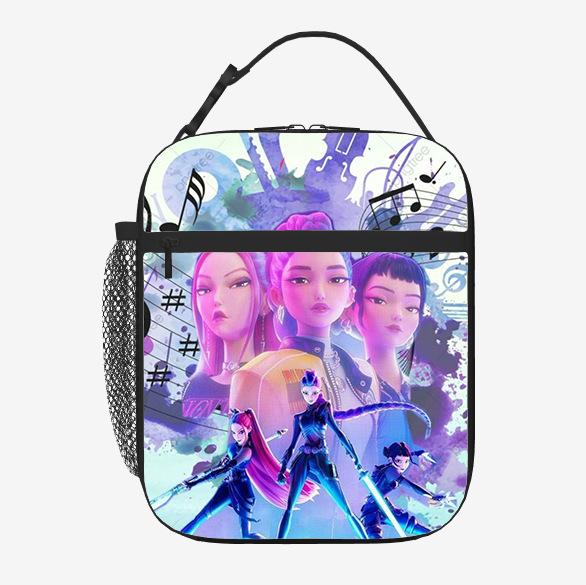 Elementary School Student Card Kpop Demon Hunter Thermal Insulation Bag Portable Outdoor Picnic Bag Children'S Lunch Box Bag Lunch Bag
