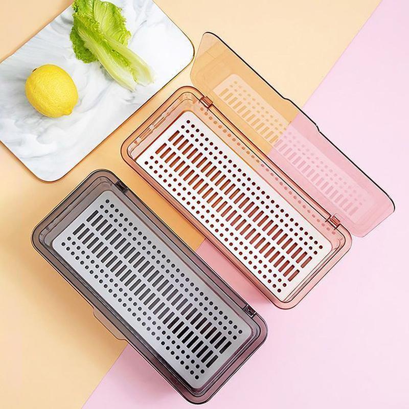 Porte-baguettes ménager avec couvercle, étanche à la poussière et égouttant, cage à baguettes, boîte de rangement pour vaisselle de cuisine