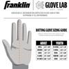 Franklin Sports 2nd-Skinz Batting Gloves Youth XS White Navy Color