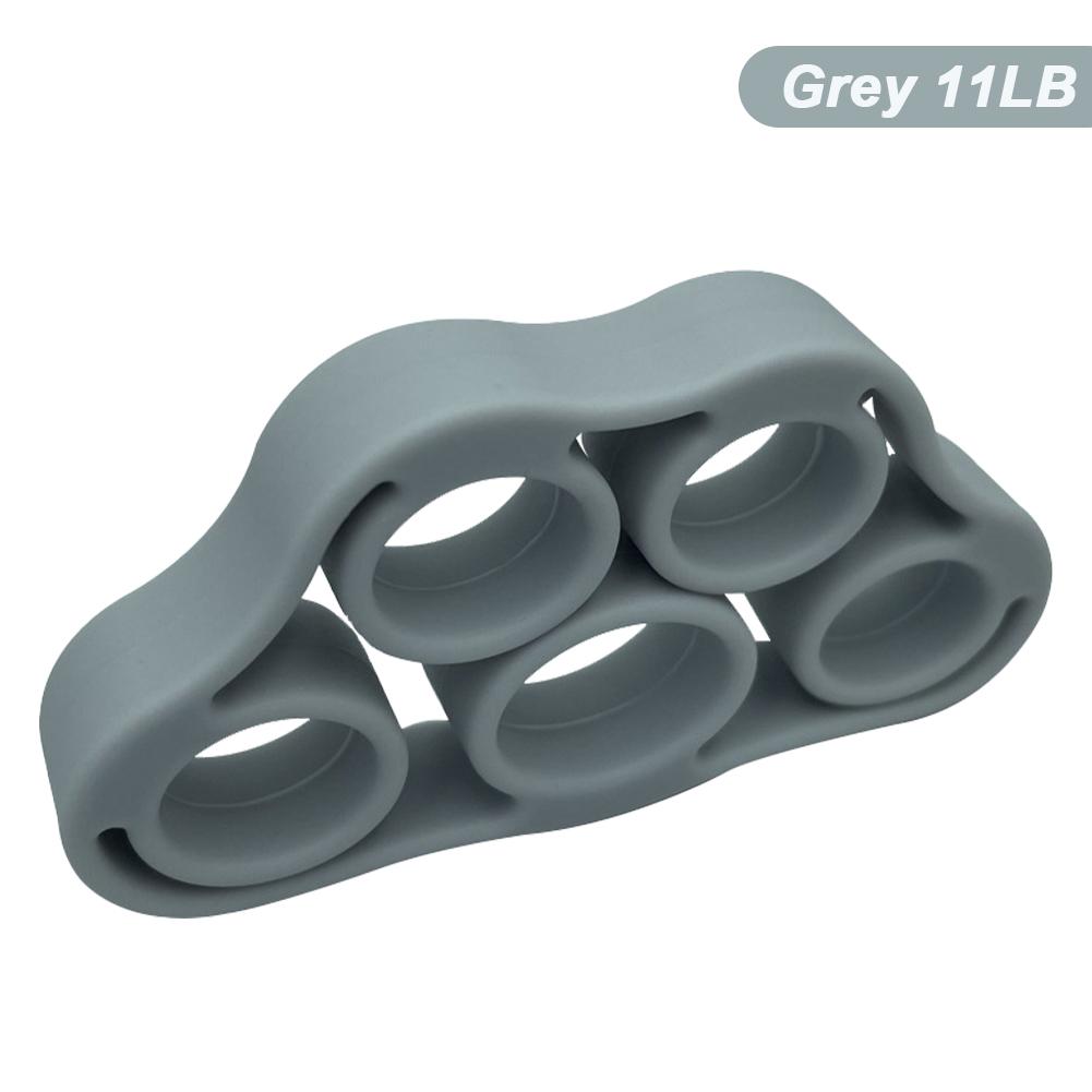 

Силиконовый тренажер для пальцев Кольцо для натяжения пальцев Устройство для упражнений на разведение пальцев Устройство для натяжения для реабилитации рук Тренажер для пяти пальцев 11LB серый