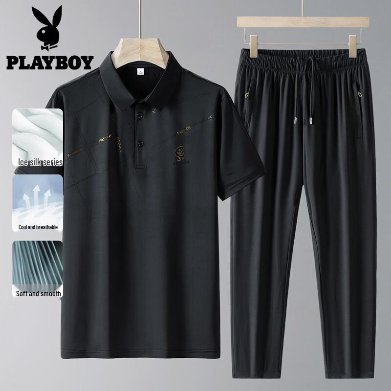 

PLAYBOY Men s Summer Polo Sport Suit M