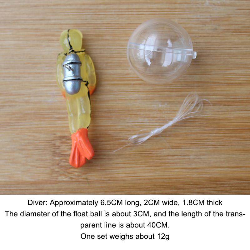 

Аквариумное украшение смола плавающий дайвер аквариум плавающее украшение под водой набор подводный мир маленький плавающий шарик 65mm жёлтый