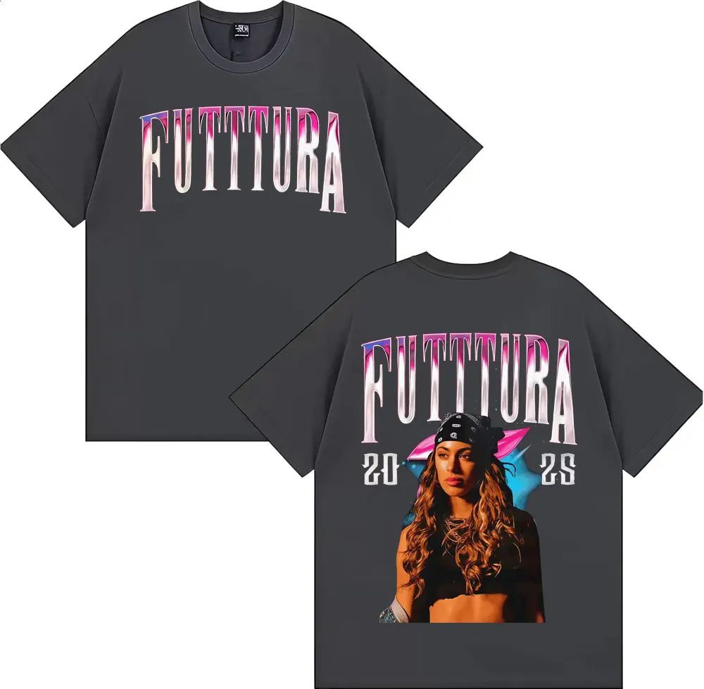 Fashion Hip Hop T Shirts Summer Tops Singer TINI STOESSEL La Triple T Futtura 2026 Tour Tshirt Men Women Clothing Cotton Tshirt