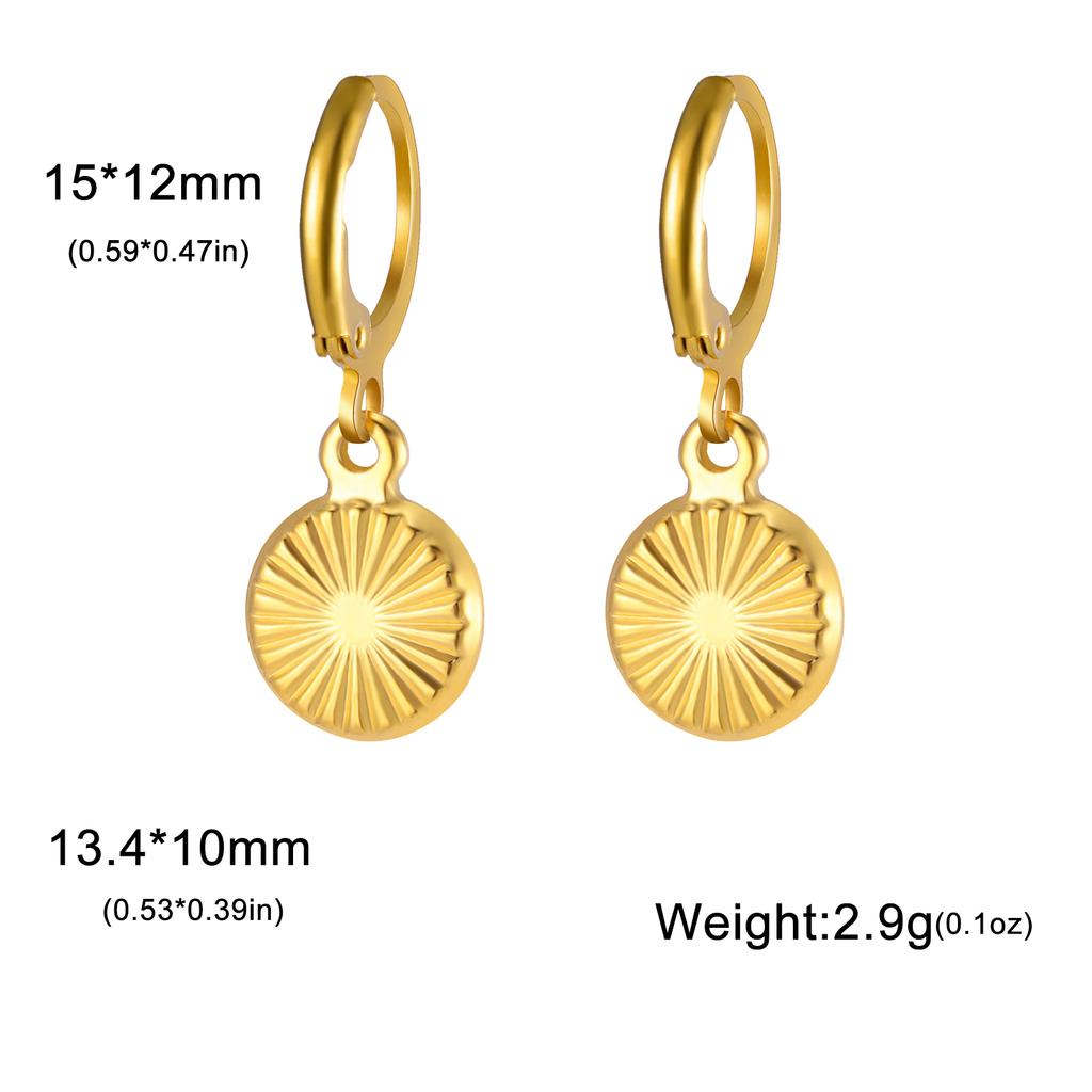 Xiaomi Skyrim Gold Color Stainless Steel Women's Earrings Heart Starfish Sun Pendant Hoop Earrings Fashion Jewelry Gift Wholesale