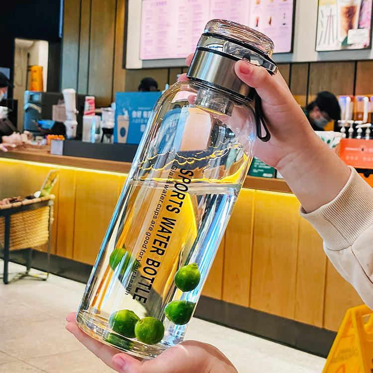 

Летний стакан из стекла большой вместимости для чая и воды - для личного использования, стильный дизайн, разделитель для напитков 750ml Natural