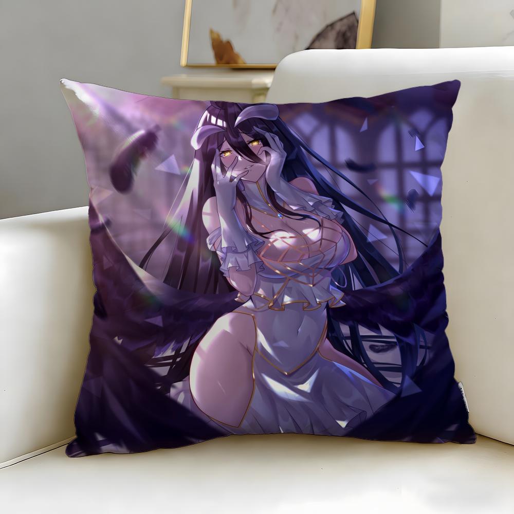 classic anime OVERLORD Cushion Cover Soft & Easy-Wash Pillow Case – Versatile for Couch, Bed, Travel and Office