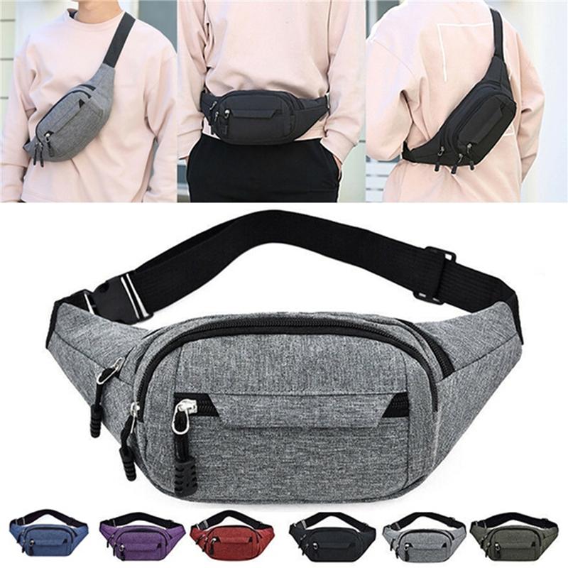 Pánský balíček na prsa Vodotěsná outdoorová sportovní taška Plátěná taška Korejská taška do pasu Fanny Pouch Crossbody Pánská banánová taška