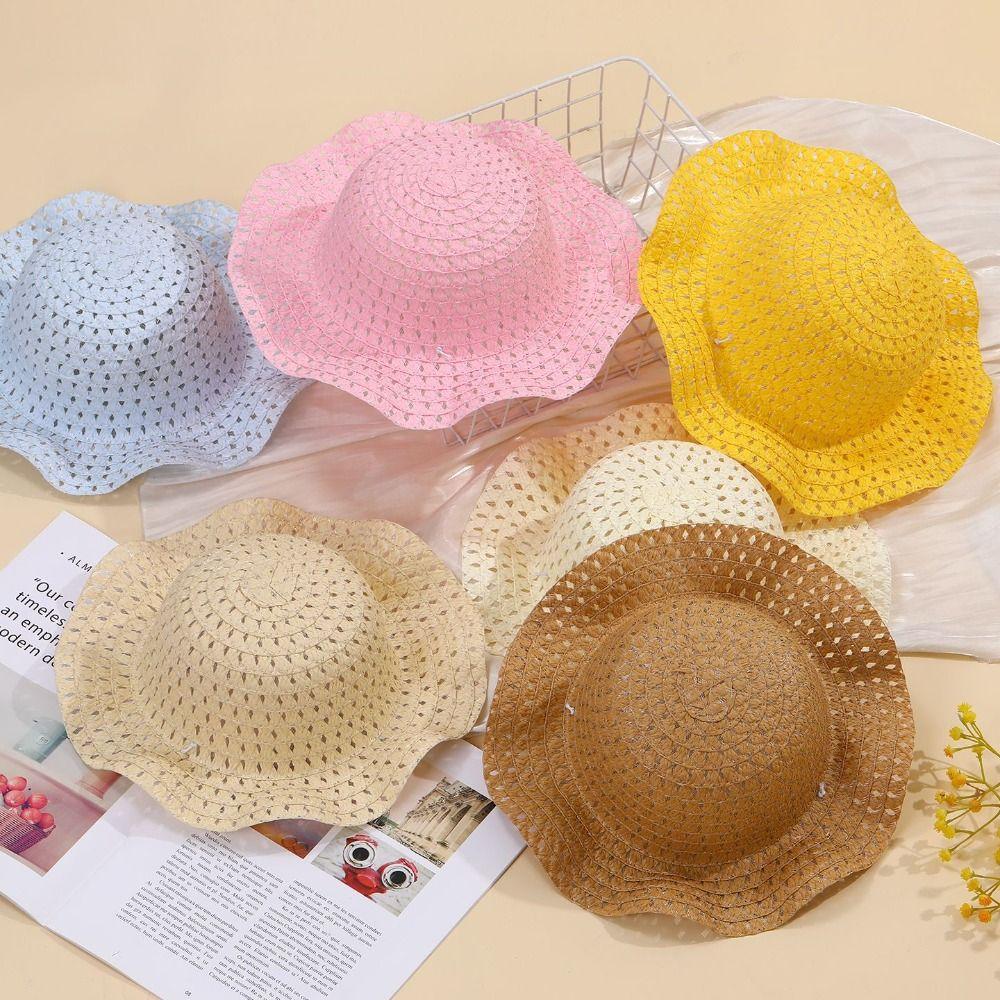 Hollow Out Baby Hats Large Brim Bucket Hat Cute Beach Hats Summer