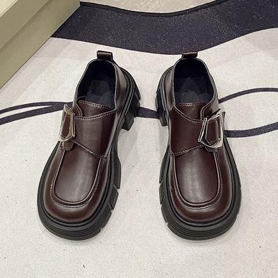 Mocassins polyvalents style collège lolita chaussures plates jk chaussures simples 2024 automne nouveau style britannique rétro petites chaussures en cuir femmes