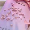 10 Stück Lange Rosa Harz Schleife Nagelkunst Charme 3D Kawaii Mattierte Fee Nagel Schleifen Dekor Teile Diy Design Nagelzubehör