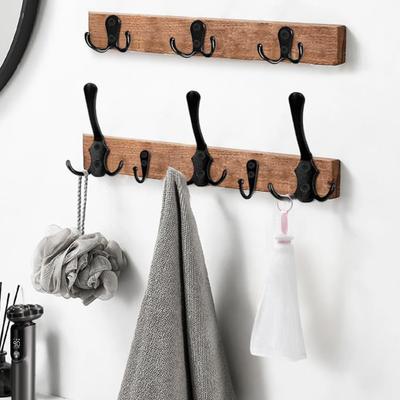 10 vnt. Kabliukai Didelio stiprumo Puiki apkrova, sklandžiai nerūdijantis su varžtais Paltas kepurė laikymo kabliukai drabužių spinta Vonios kambarys miegamojo sieniniai kabliukai