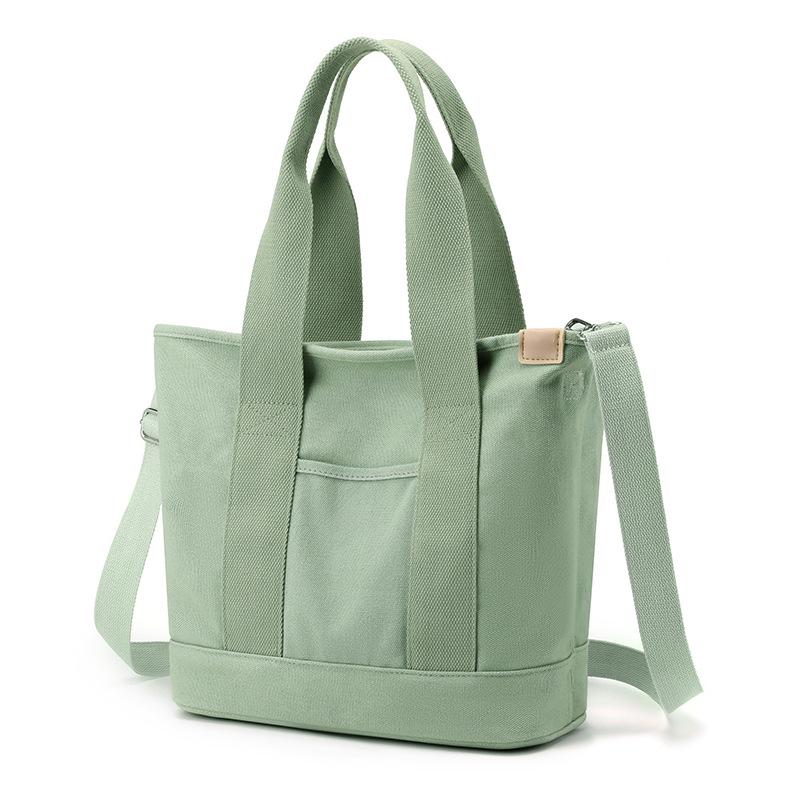 16-oz Japanese-Korean Style Women's Canvas Tote: Single Shoulder, Crossbody, Large Capacity Handbag