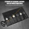 Leather Watch Storage Wrap with Plush Lining Mechanical Timepieces Protector Bag Scratch Proof for Wristwatches 55KF