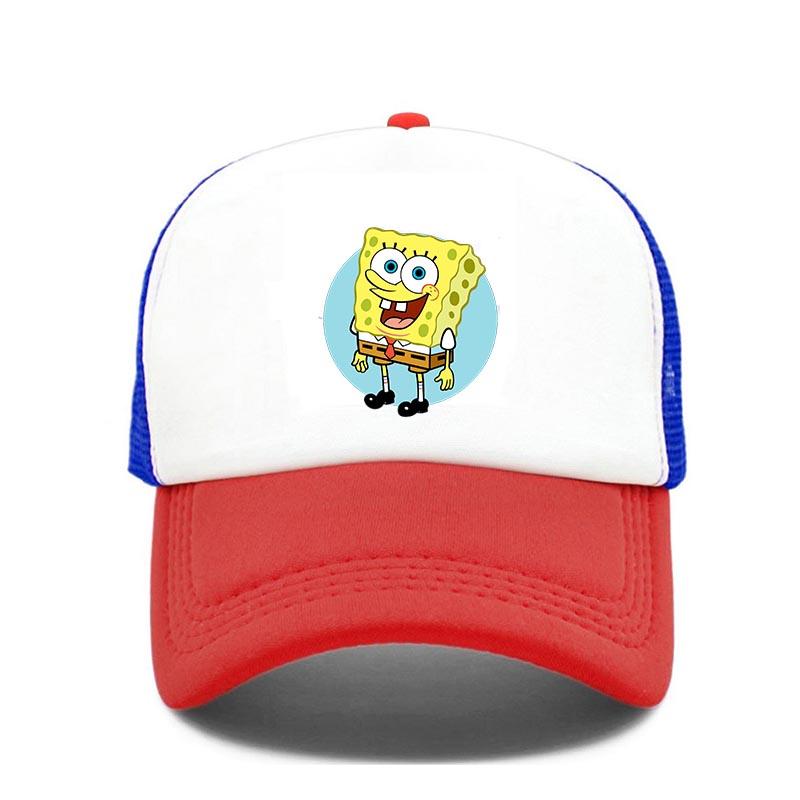 

Fashion Cute SpongeBobs Print Baseball Cap Cartoon Men Women Summer Sun Mesh Hat Anime Adjustbale Sunshade Golf Cap Trucker Hat