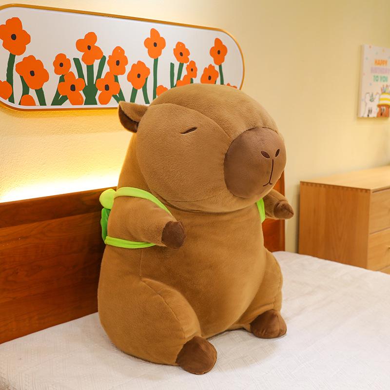 Capybara Backpack & Plush Toy: Cute Capybara Doll & Pillow for Girls' Birthday Gift