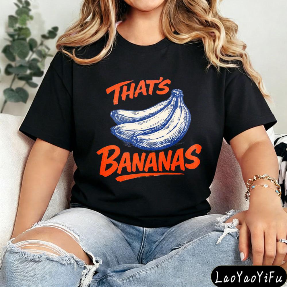Bananas Graphic Printed Crewneck Tshirt Funny Food Fruit Shirt Retro Style Unisex Unisex Unisex TShirt Vintage Aesthetic Cotton Tee