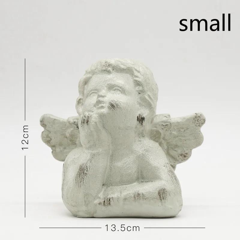 Angel Candlestick Resign Ornament Cute Winged Baby Sculpture Garden Wedding Candlesticks Retro Art Decoration Gift Wholesale S