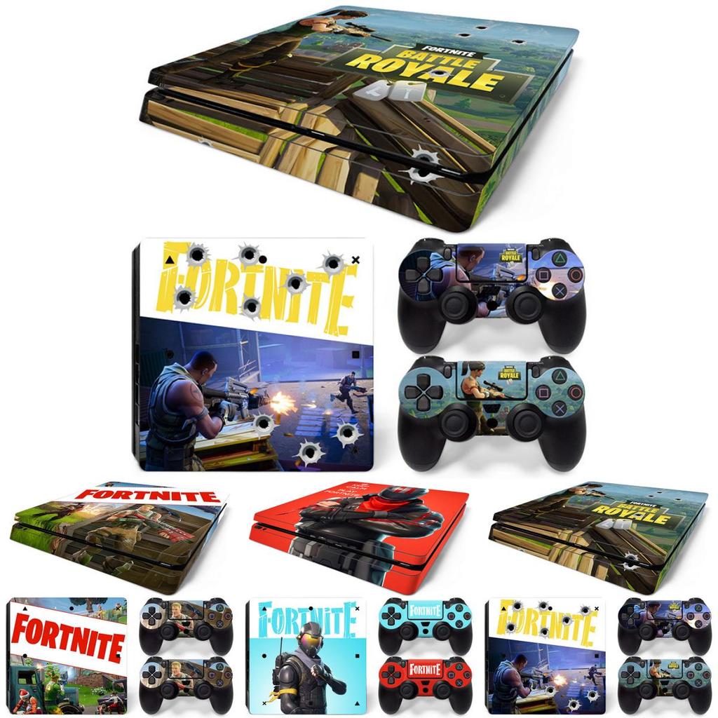 Console Slim Ps4 Skin Decal Vinal Sticker  2 Controller Set Skins