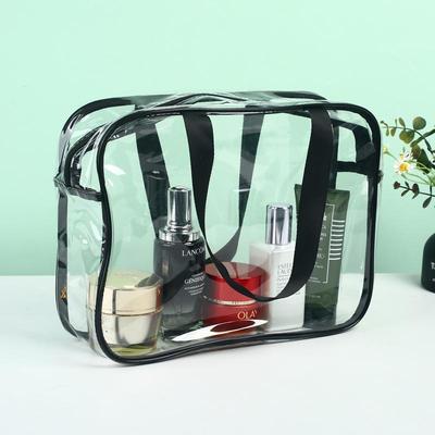High-Grade Transparent PVC Makeup Bag: Portable, Waterproof Toiletry Storage