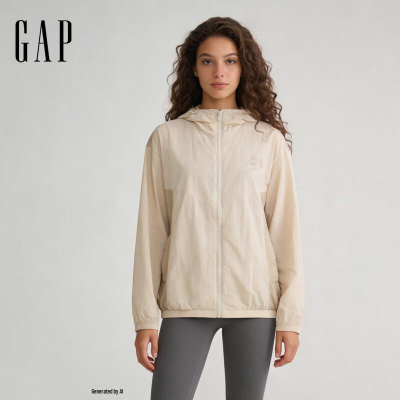 GAP Unisex 2026 Spring Water-Repellent Sun Protection Hooded Jacket 854132