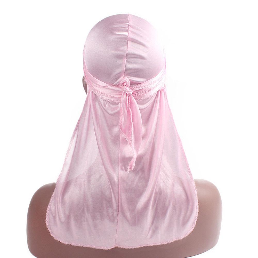 Premium Quality Smooth Silk Nylon Durag Headwear Pirate Cap In Solid Color Style