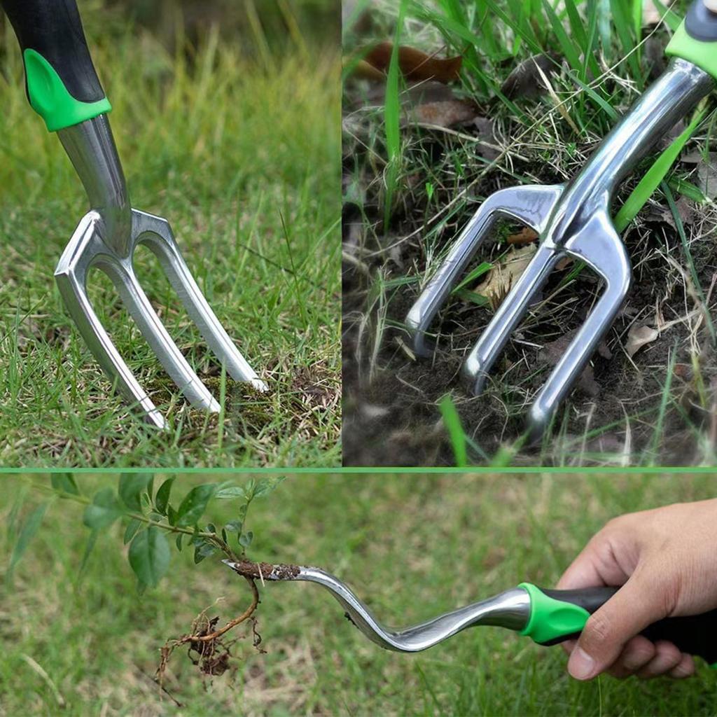 Aluminum Alloy Gardening Tool Set: Wide Shovel, Three-Tine Shovel, Garden Scale Shovel for Planting Vegetables, Flowers, Grass, and Beachcombing.