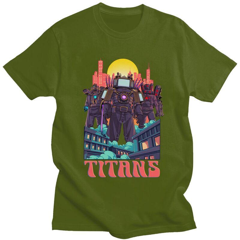 Custom Hot Game Titan Speakerman Skibidi Toilet T Shirts for Men Pure Cotton Tees Tshirts Fashion Tshirt Clothing