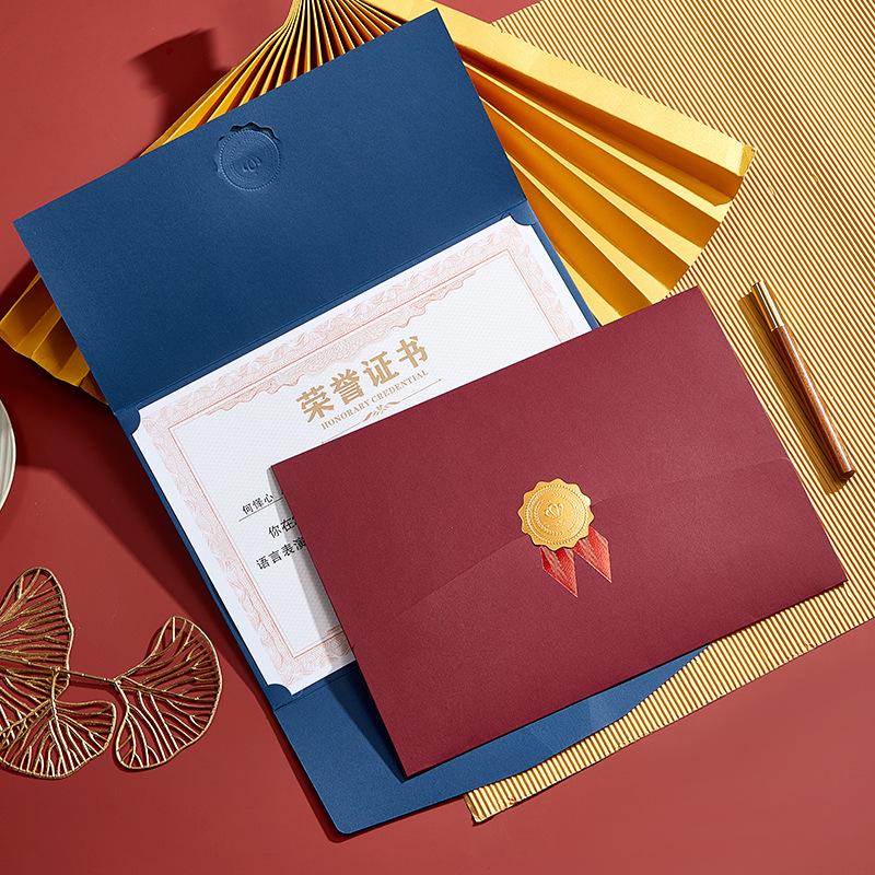 Honor Certificate Cover: A4 European Tri-fold for Outstanding Students