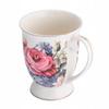 Kubek porcelanowy biały w róże na stopce elegancki 320ml 1szt Róża