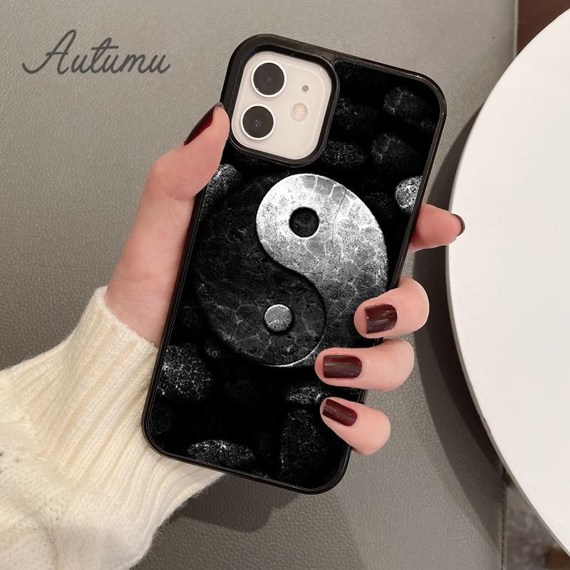 Eight Diagrams Taiji Yin Yang Phone Case for iPhone 11 12 13 14 Pro Max Mini XR XS SE 2020 7 8 Plus Samsung S21 S22 Cover Shell