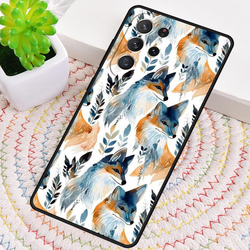 Abstraktní pouzdro na telefon s motivem lišky pro Samsung Galaxy note 10 pro S26 Ultra S23 S24 FE S25 S21 S22 PLUS nárazuvzdorný kryt