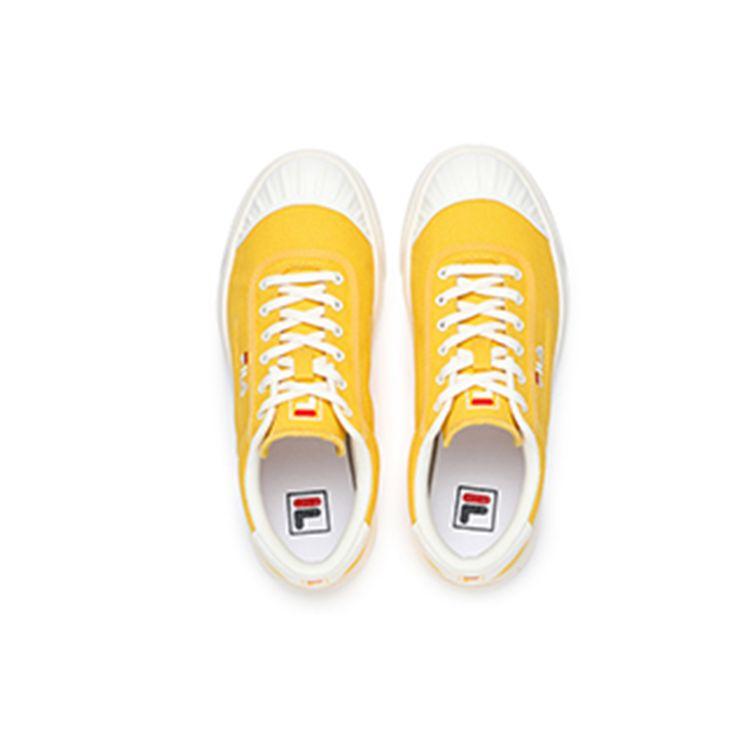 Fila Luke Comfortable Synthetic Leather Low-Top Canvas Shoes Women Sneakers Yellow White F12W226308FFS