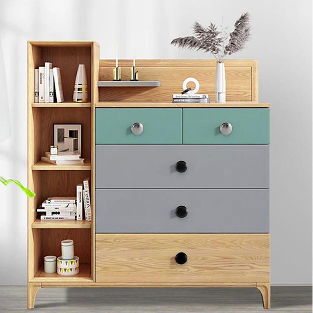 10Pcs Drawer Pulls Stainless Steel Dressers Knob Cupboard Handle Modern Furniture Handle Round Bedside Cabinet Pull