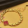 Korean Double-Sided Four-Leaf Clover Gold Bracelet for Women - Trendy, Sweet Fashion Jewelry