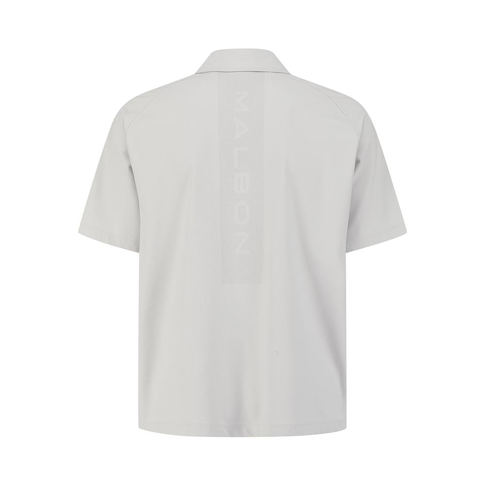 MALBON GOLF Performance Short Sleeve Polo Shirt Light Gray (Man)