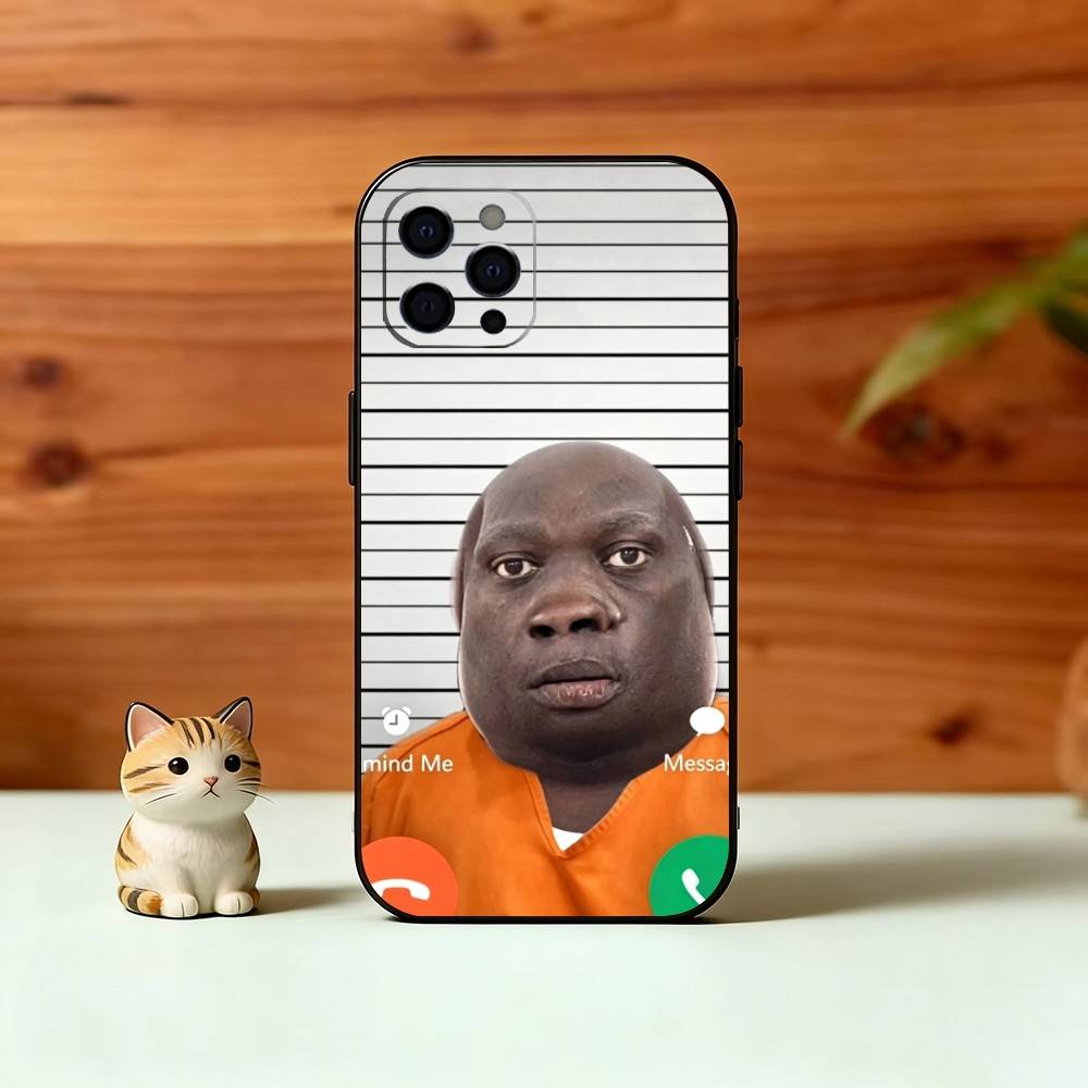 Funny J-John Pork is Calling Phone Case For iPhone 17,16,15,14,13,12,11 Plus,Pro Max,XS,Soft Silicone Black Cover